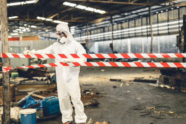 Professional Sewage Cleanup technician working in Medina, WA